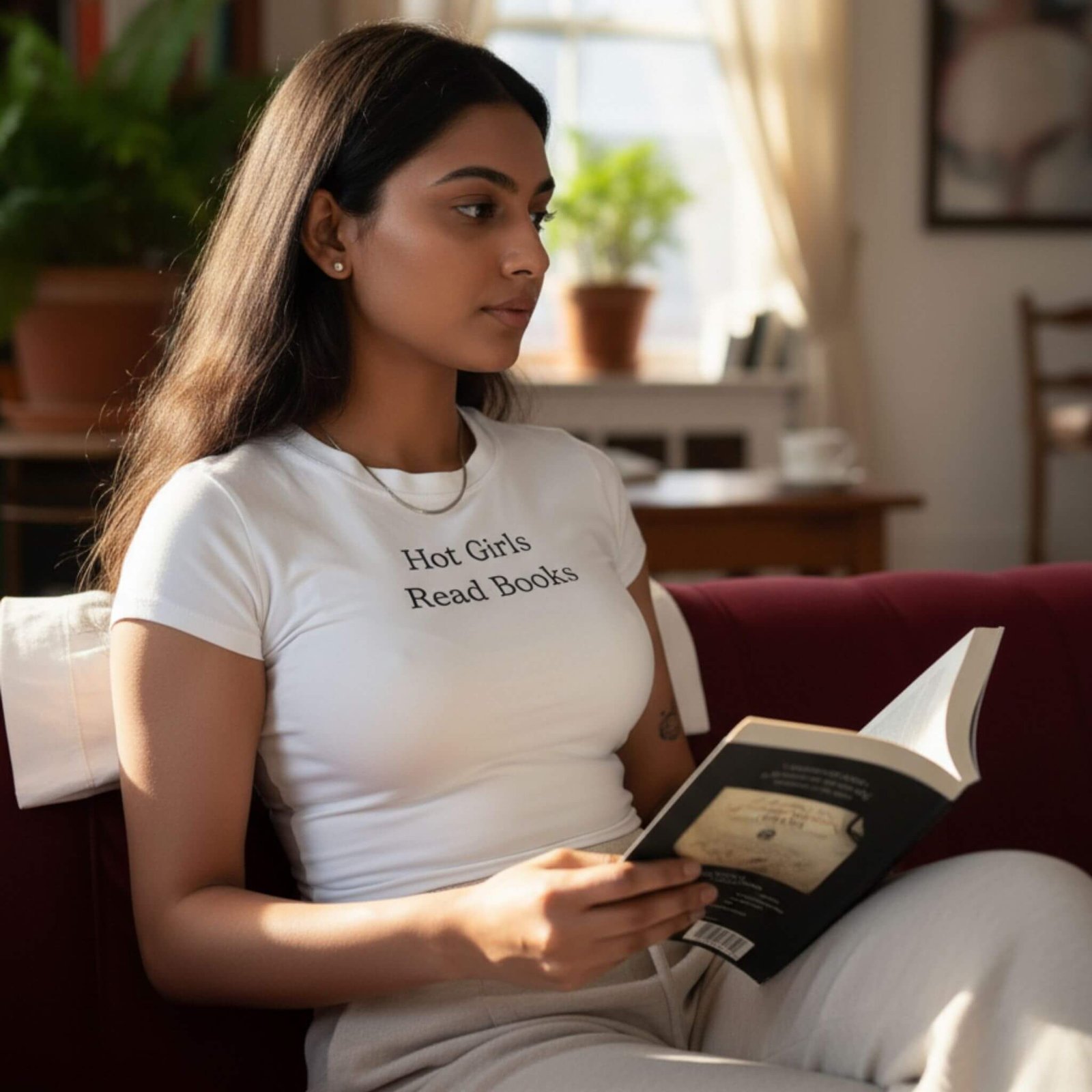 asome hot girls read books graphic tees
