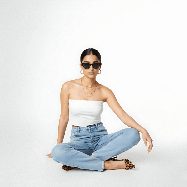 Elegant White Tube Top for Women – Stylish Summer Outfit