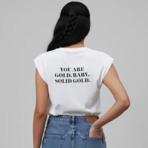 Stylish white half sleeve tee for men and women, casual wear