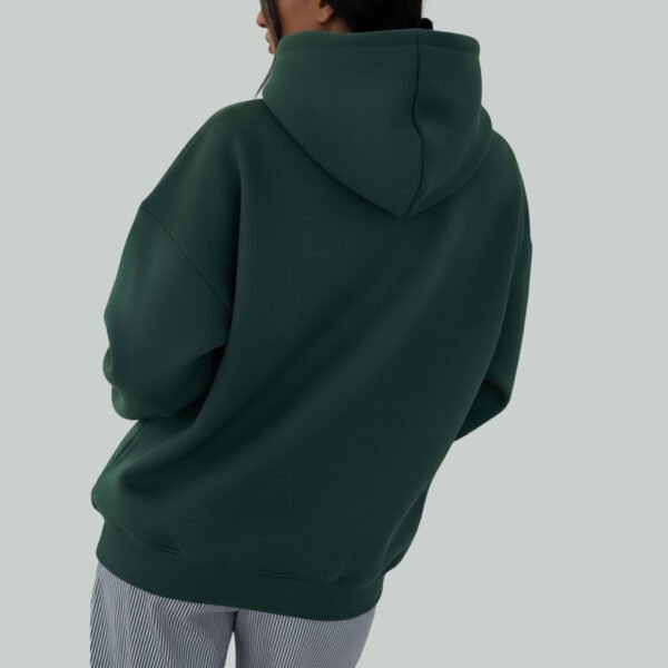 Emerald green casual hoodie with a relaxed fit, perfect for stylish and comfortable everyday wear.